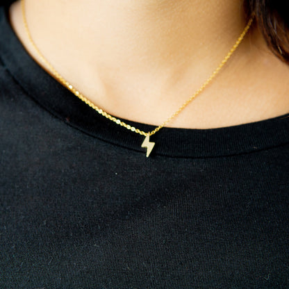 Dylan Lightning Bolt Necklace Silver