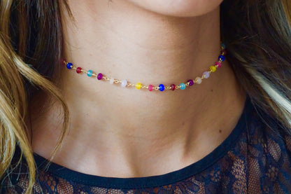 Nova Rainbow Jade Choker Jade