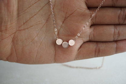 Ophelia 3 Dot Necklaces Rose Gold