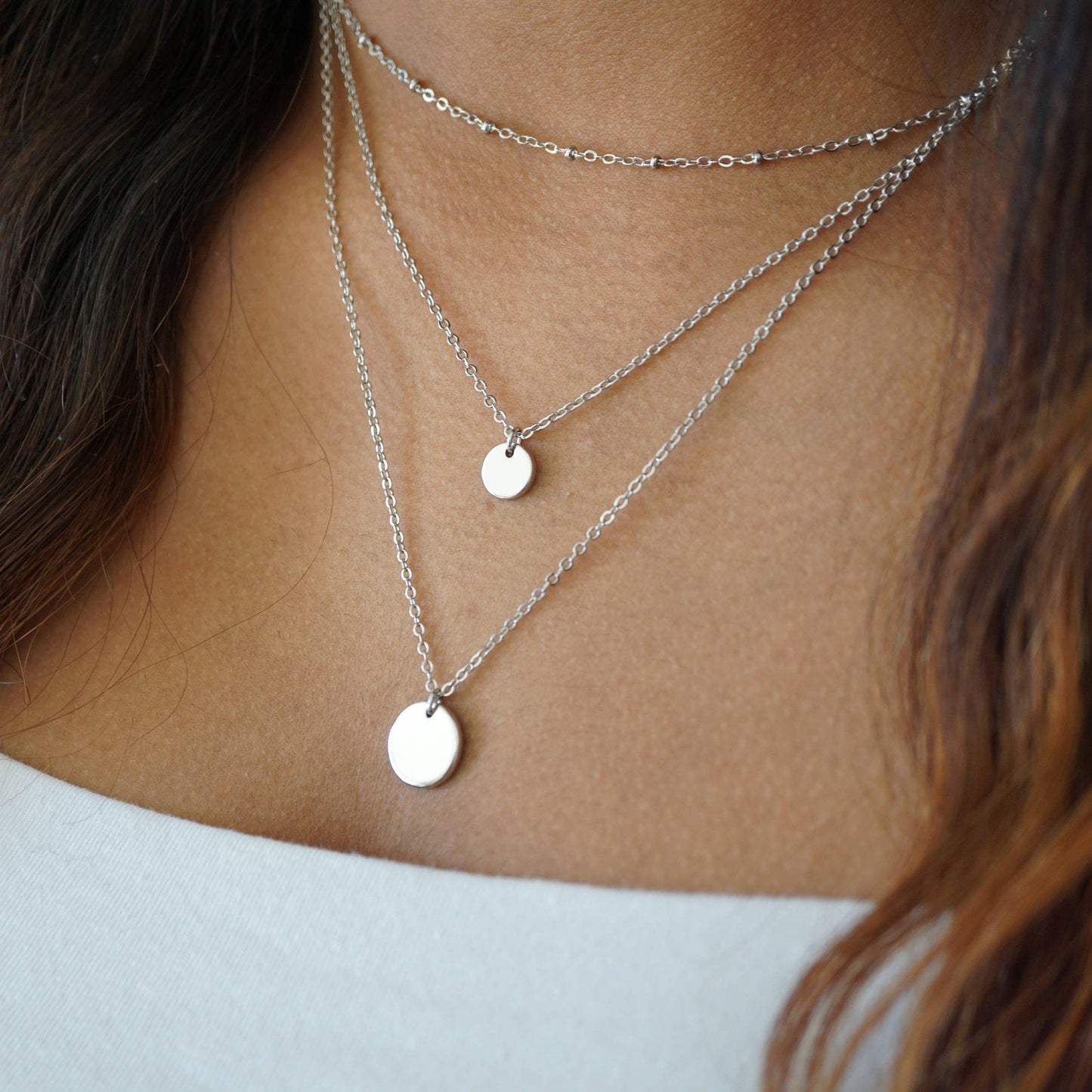 Sienna Layered Necklace Silver