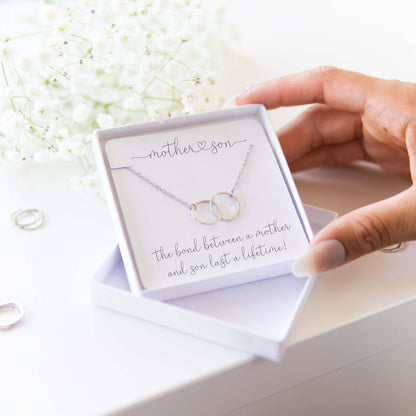 Nora Mother & Son Necklace Silver