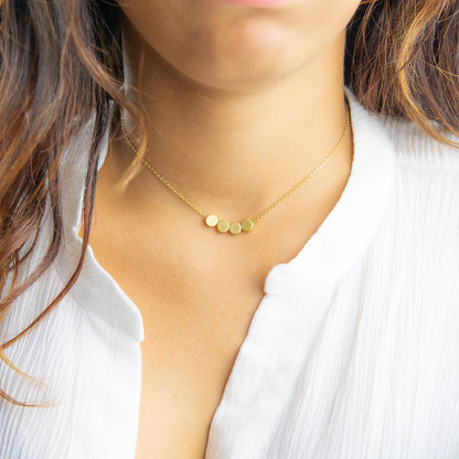 Teigan 4 Dot Necklace Gold