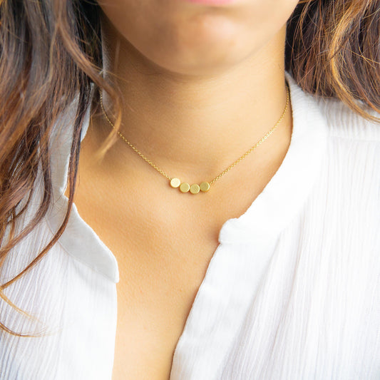 Teigan 4 Dot Necklace Gold