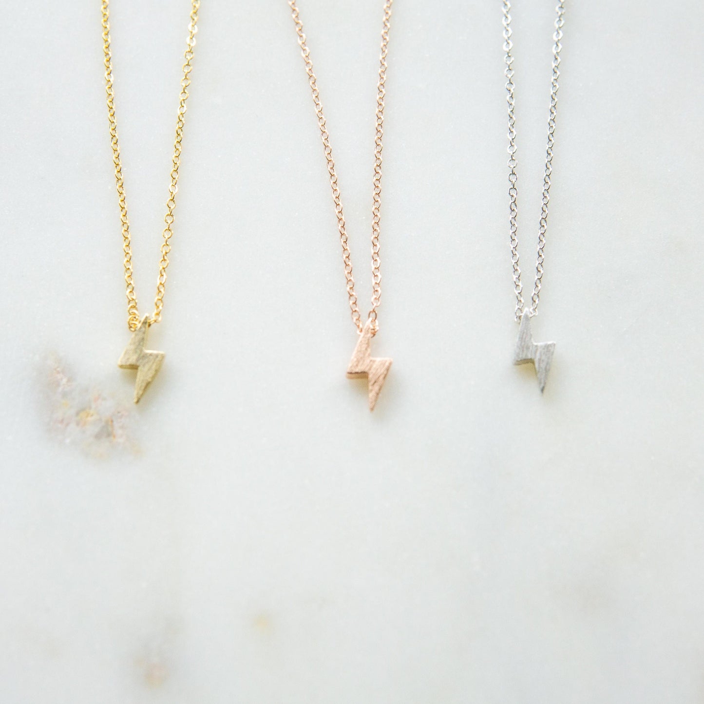 Dylan Lightning Bolt Necklace Silver