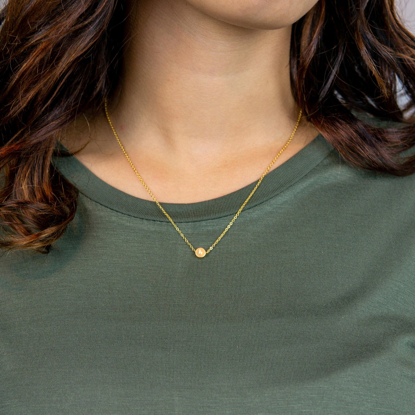 Lily 1 Dot Necklace Rose Gold