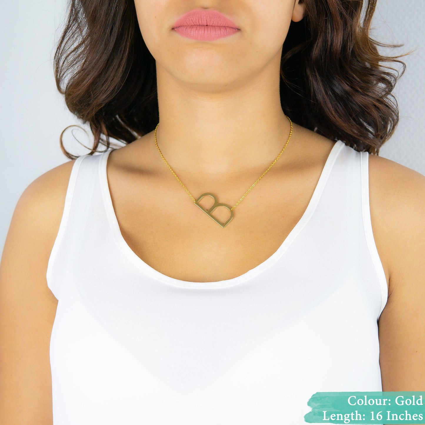 Junie Initial Necklace Gold