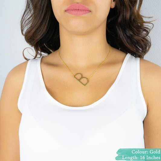 Junie Initial Necklace Gold