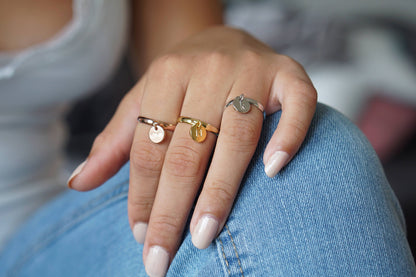 Kayla Initial Ring Gold