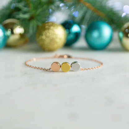 Evie 3 Dot Bracelet Tricolour