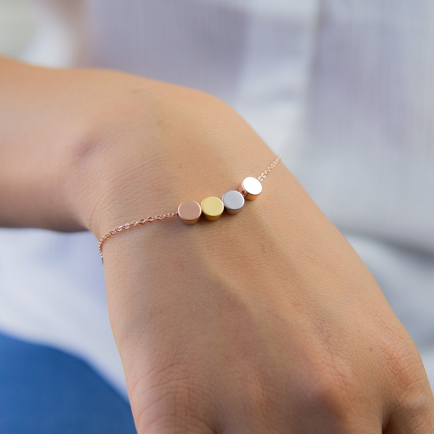 Taleah 4 Dot Bracelet Tricolour