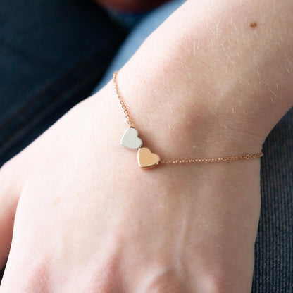 Tova 2 Heart Bracelet Tricolour