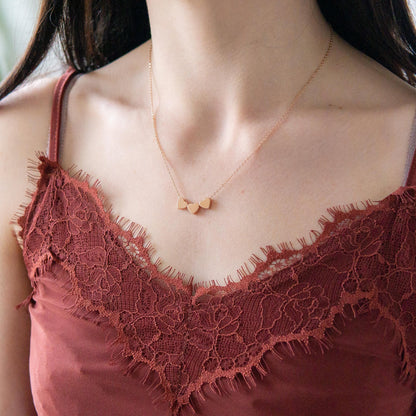 Aria 3 Heart Necklace Gold
