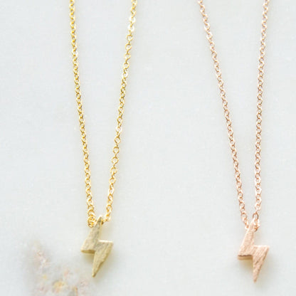 Dylan Lightning Bolt Necklace Gold