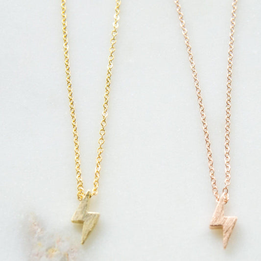 Dylan Lightning Bolt Necklace Gold