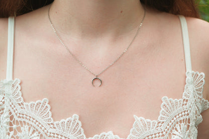 Quincy Moon Necklace Rose Gold