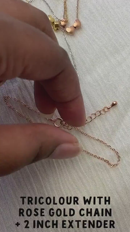 Kinsley 3 Heart Bracelet Tricolour